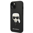 Чехол Karl Lagerfeld до iPhone 14 Plus, Saffiano Karl's Head Patch, чёрный