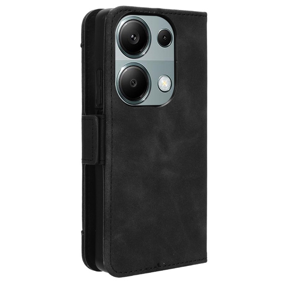 Футляр з клапаном для Xiaomi Redmi Note 13 Pro 4G / Xiaomi Redmi Note 14S / Xiaomi Poco M6 Pro 4G, Card Slot, чорний