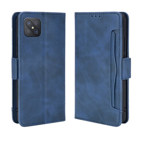 Откидной чехол для Oppo Reno 4 Z 5G, Card Slot, синий