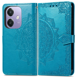 Откидной чехол для Oppo A40 / Oppo A40m, Mandala, синий