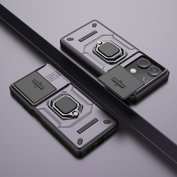 Чехол для Xiaomi Redmi Note 13 5G, KickStand Camera Lens, фиолетовый
