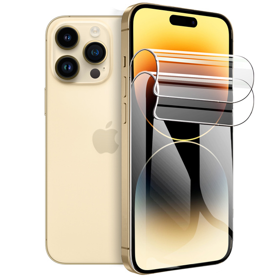 2x Гідрогелева плівка для iPhone 15 Pro Max, ERBORD Hydrogel Foil