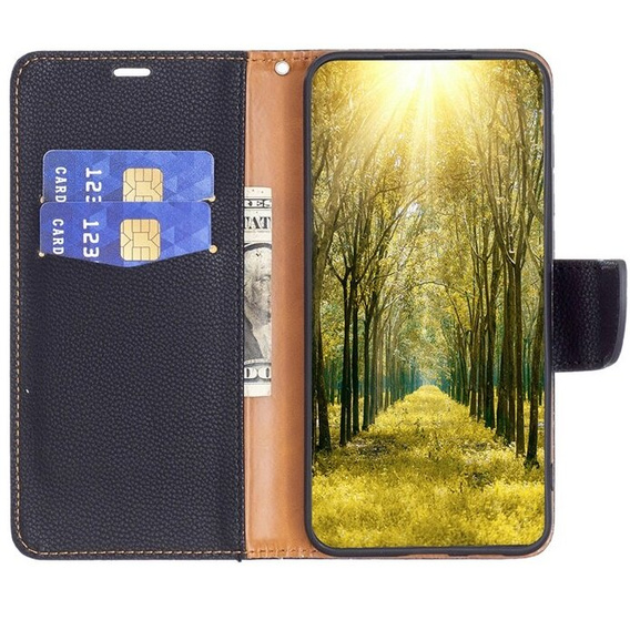 Откидной чехол для Samsung Galaxy A05s, Wallet Litchi Leather, синий