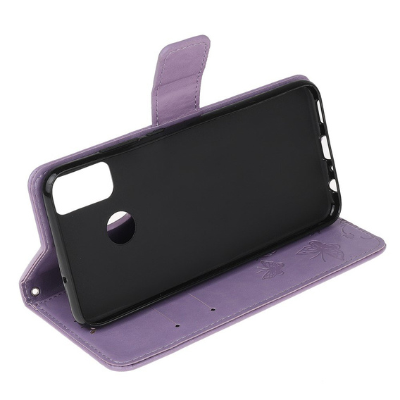 Откидной чехол для Motorola Moto G50, Butterfly, фиолетовый