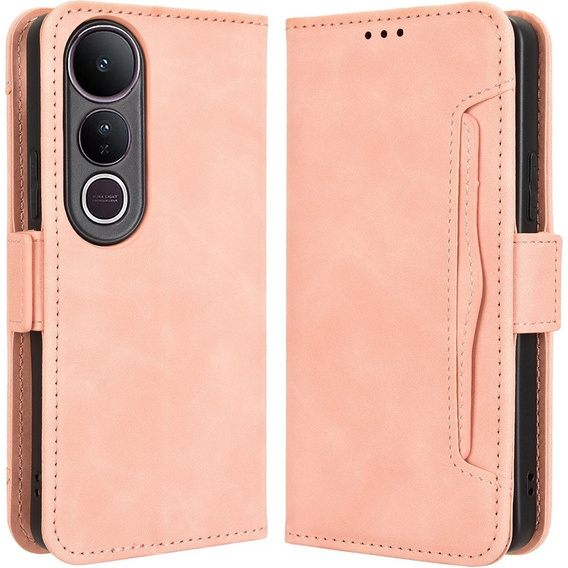 Откидной чехол для Vivo V50 Lite 4G / 5G, Card Slot, розовый