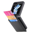 Чохол для Samsung Galaxy Z Flip7 FE / Z Flip6, Card Slot Ring Case, чорний