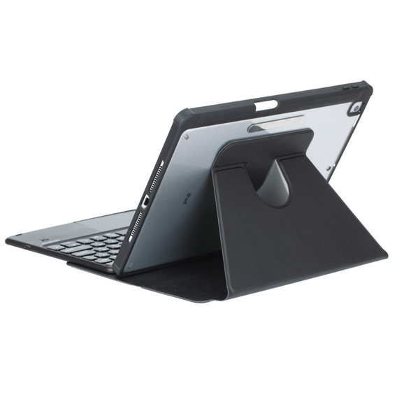 Чехол клавиатура для iPad 11" 2025 A16 (11 gen.) / iPad 10.9" 2022 (10 gen.), Rotary 360° Leather, чёрный