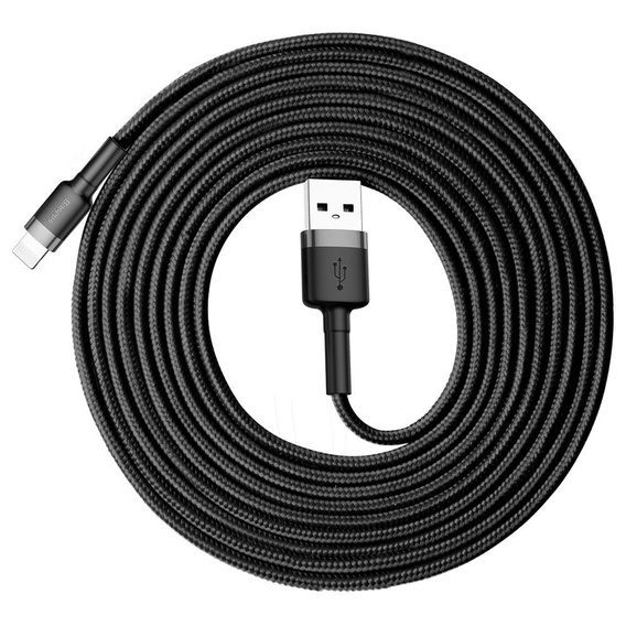 BASEUS Cafule Кабель Lightning 2A 3M - Grey/Black