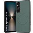 Чoхол до Sony Xperia 1 VI, Leather Hybrid MagSafe, зелений