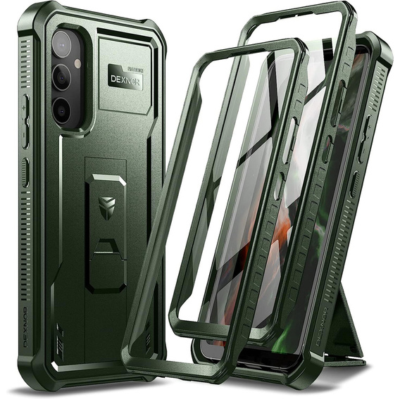 Броньований чохол для Samsung Galaxy A54 5G, Dexnor Full Body (Two Frames), зелений