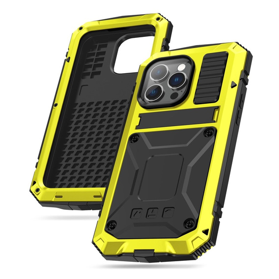 Чехол для iPhone 14 Pro, R-JUST, бронированный, жёлтый