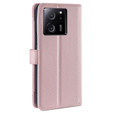 Откидной чехол для Xiaomi 13T / 13T Pro / Redmi K60 Ultra Wallet Zipper Pocket, Wallet Zipper Pocket, розовый