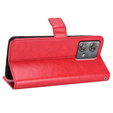 Откидной чехол для Motorola Edge 40 Neo, Crazy Horse Wallet, красный