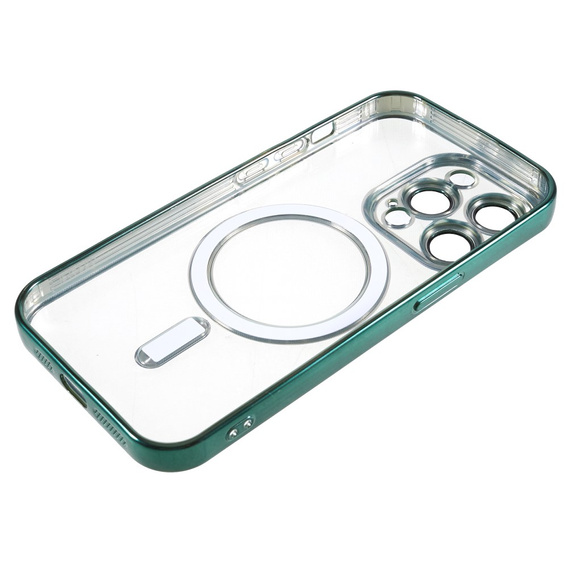 Чохол для iPhone 14 Pro, Electro MagSafe, зелений + Скло на екран