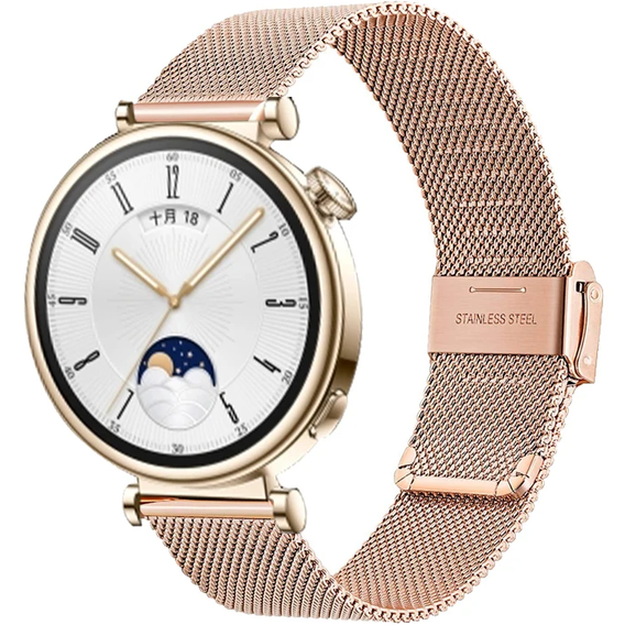 Универсальный миланский браслет 18 мм, розовый rose gold