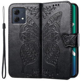 Чохол-книжка для Motorola Moto G84, Butterfly, чорний