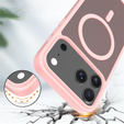 Матовий чохол для iPhone 17 Pro, для MagSafe, напівпрозорий рожевий