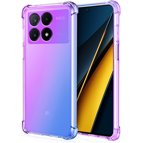 Чохол для Xiaomi Poco F6 Pro, Gradient Dropproof, Фіолетовий / синій