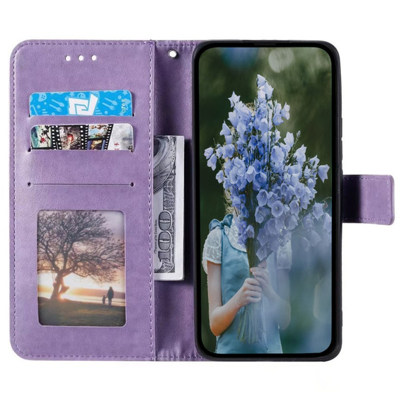 Откидной чехол для Xiaomi Redmi Note 12 4G, Mandala, фиолетовый