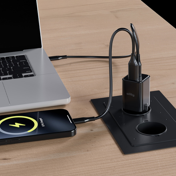 Зарядное устройство Forcell 65W GaN 2x USB C 1x USB A , White