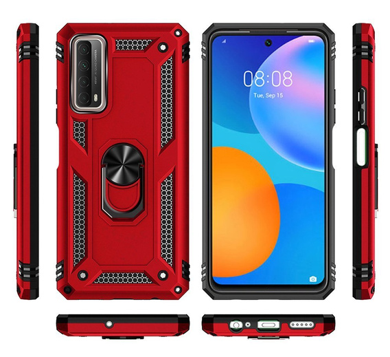 Бронированный Чехол до Huawei P Smart 2021, Nox Case Ring, красный