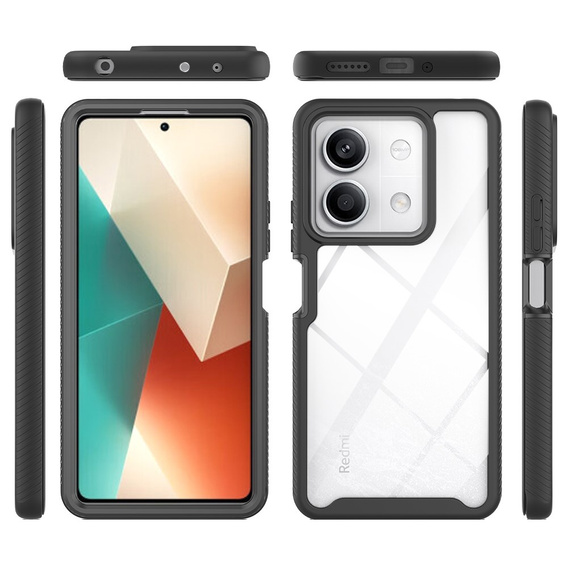 Чoхол Shockproof до Xiaomi Redmi Note 13 5G, із захисним екраном, чорний