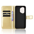 Откидной чехол для Honor 400 5G, Crazy Horse Wallet, золотой