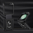 Бронированный Чехол до Samsung Galaxy Z Flip7 FE / Z Flip6, Nox Case Ring, чёрный