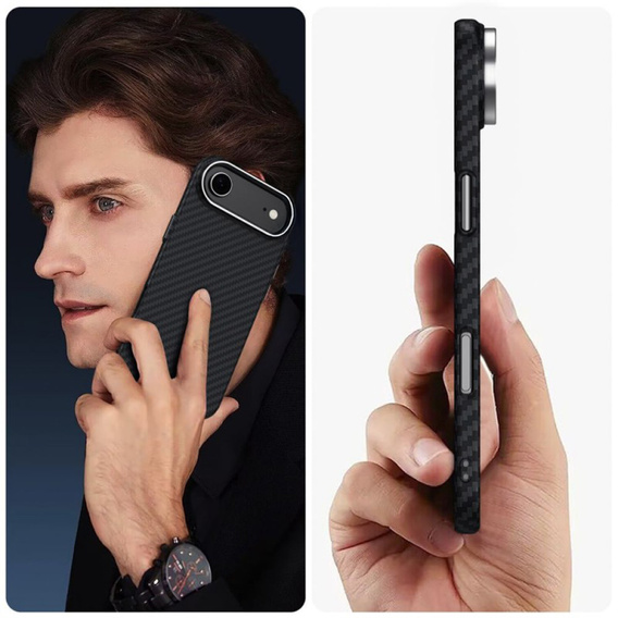 Чехол BENKS Kevlar Armor PRO Carbon Fiber 600D A068 для MagSafe для iPhone Air