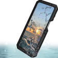 Бронированный чехол для Samsung Galaxy Z Flip 4 5G, алюминий, с подставкой, черный