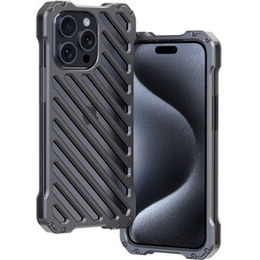 Чехол R-JUST для iPhone 15 Pro, Armoured Hollow, серый