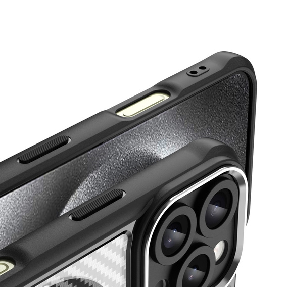 Чехол для iPhone 16 Pro, гибридный чехол Fusion Hybrid Carbon, для MagSafe, чёрный