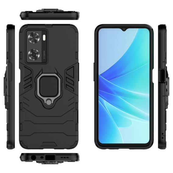 Чoхол до Oppo A57s, Kickstand Ring, чорний