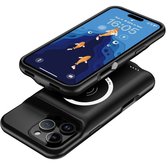Чохол з батареєю 7000mAh до iPhone 13 Pro Max, чорний
