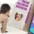 Чохол-книжка для Honor Magic 6 Lite 5G, Wallet Zipper Pocket, з дзеркалом, білий