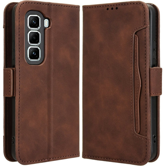 Откидной чехол для Infinix Hot 50 Pro+ 4G, Card Slot, коричневый