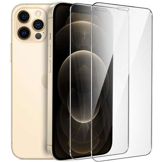 2x Загартоване скло для iPhone 12/12 Pro, ERBORD 9H Hard Glass на екрані