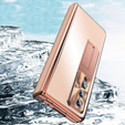 Чохол із склом для Samsung Galaxy Z Fold 4 5G, Premium Alloy, Gold