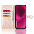 Чохол-фліп для T Phone 3 5G, Wallet Rhombus, золотий