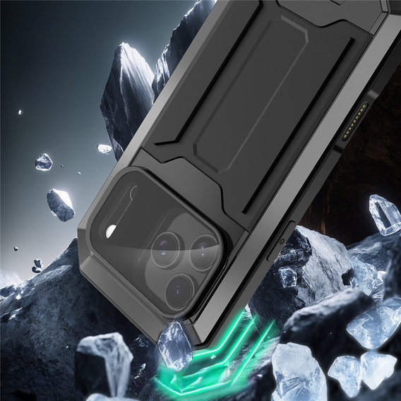 Бронированный чехол R-JUST с защитой экрана и подставкой для iPhone 17 Pro