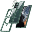 Чехол MagSafe для Samsung Galaxy S22 Ultra 5G, гибридный чехол, зеленый