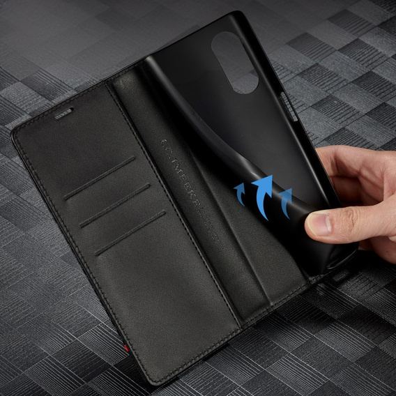 Чохол-фліп для Samsung Galaxy S25 Edge, Carbon LC.IMEEKE, чорний