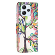 Откидной чехол для Xiaomi Redmi 12 4G, Wallet, tree of life, белый