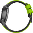 Силіконовий ремінець для Fitbit Inspire 3, Garmin Fenix 22mm, Green/Black