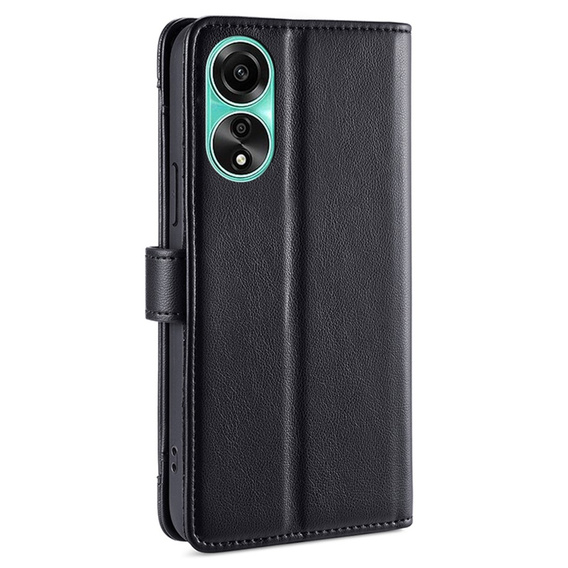 Откидной чехол для Oppo A78 4G, Wallet Zipper Pocket, чёрный