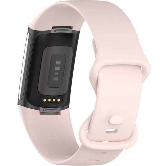 Резиновый браслет Softband для  Fitbit Charge 5 - Light Pink