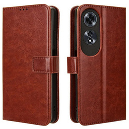 Откидной чехол для Oppo A60, Crazy Horse Wallet, коричневый
