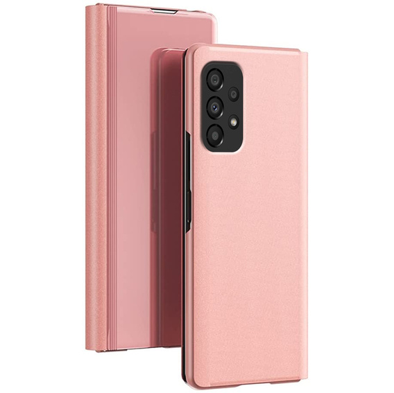 Чoхол до Samsung Galaxy A13 4G, Clear View, рожевий rose gold