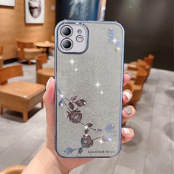 Чохол для iPhone 12, Glitter Flower, м'яти