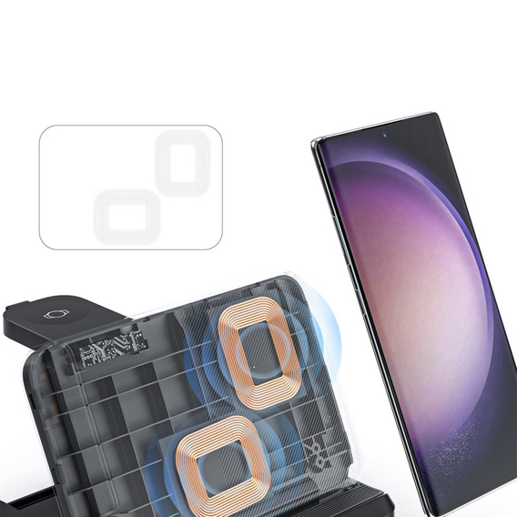 Индуктивное зарядное устройство 3-в-1 для Galaxy Z Fold / Flip / Galaxy Watch / Galaxy Buds, черный